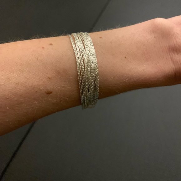 NWOT Nikola Valenti inspired collection silver serenity multi strand bracelet - Picture 5 of 6